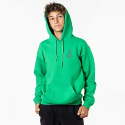 Baseball Hooded Sweatshirt - Top O' The Order (Back Design) -Sport Play Mode BASEBALL SWEATSHIRT MALE GREEN FRONT 1