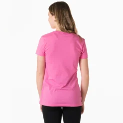 Girls Lacrosse Women's Everyday Tee - Lax Turtle -Sport Play Mode EVERYDAY HOTPINK BACK