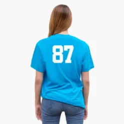 Girls Lacrosse Short Sleeve T-Shirt - Lax Mom Life 7 Girls Lacrosse Short Sleeve T-Shirt - Lax Mom Life -Sport Play Mode FEMALE TURQUOISESSTEE NUMBER
