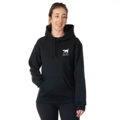 Girls Lacrosse Hooded Sweatshirt - All Day Every Day (Back Design) -Sport Play Mode GIRLS LACROSSE SWEATSHIRT FEMALE BLACK FRONT