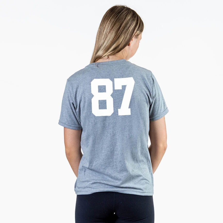 Hockey T-Shirt Short Sleeve - Hockey Girl Glitch 3 Hockey T-Shirt Short Sleeve - Hockey Girl Glitch - Image 3