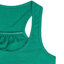 Hockey Flowy Racerback Tank Top - Pucky Charms -Sport Play Mode GREEN FLOWY CLOSE