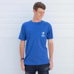 Guys Lacrosse Short Sleeve T-Shirt - Patriotic Stick (Back Design) -Sport Play Mode GUYS LACROSSE SS MALE ROYAL FRONT