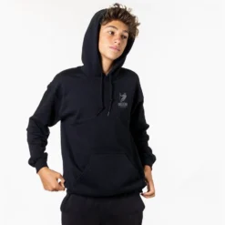 Guys Lacrosse Hooded Sweatshirt - I'd Rather Be Playing Lacrosse (Back Design) 5 Guys Lacrosse Hooded Sweatshirt - I'd Rather Be Playing Lacrosse (Back Design) -Sport Play Mode GUYS LACROSSE SWEATSHIRT MALE BLACK FRONT 2