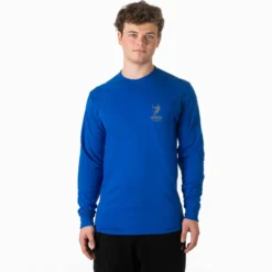 Guys Lacrosse Tshirt Long Sleeve - BigFoot (Back Design) -Sport Play Mode GUYSLACROSSE LSTEE MALE ROYAL FRONT 1