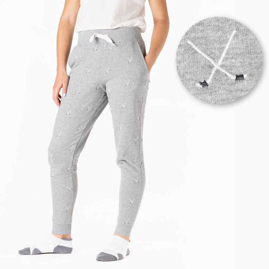 Hockey Embroidered Jogger - Hockey Sticks 1 Hockey Embroidered Jogger - Hockey Sticks