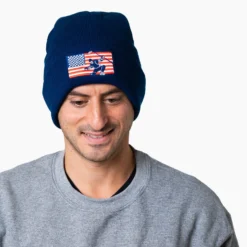 Hockey Embroidered Beanie - Patriotic Hockey -Sport Play Mode HK 06605 model1