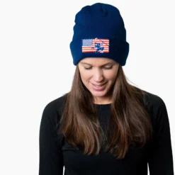 Hockey Embroidered Beanie - Patriotic Hockey -Sport Play Mode HK 06605 model2