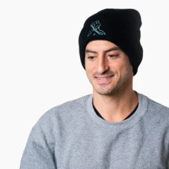 Hockey Embroidered Beanie - Hockey Player 11 Hockey Embroidered Beanie - Hockey Player -Sport Play Mode HK 06606 model1