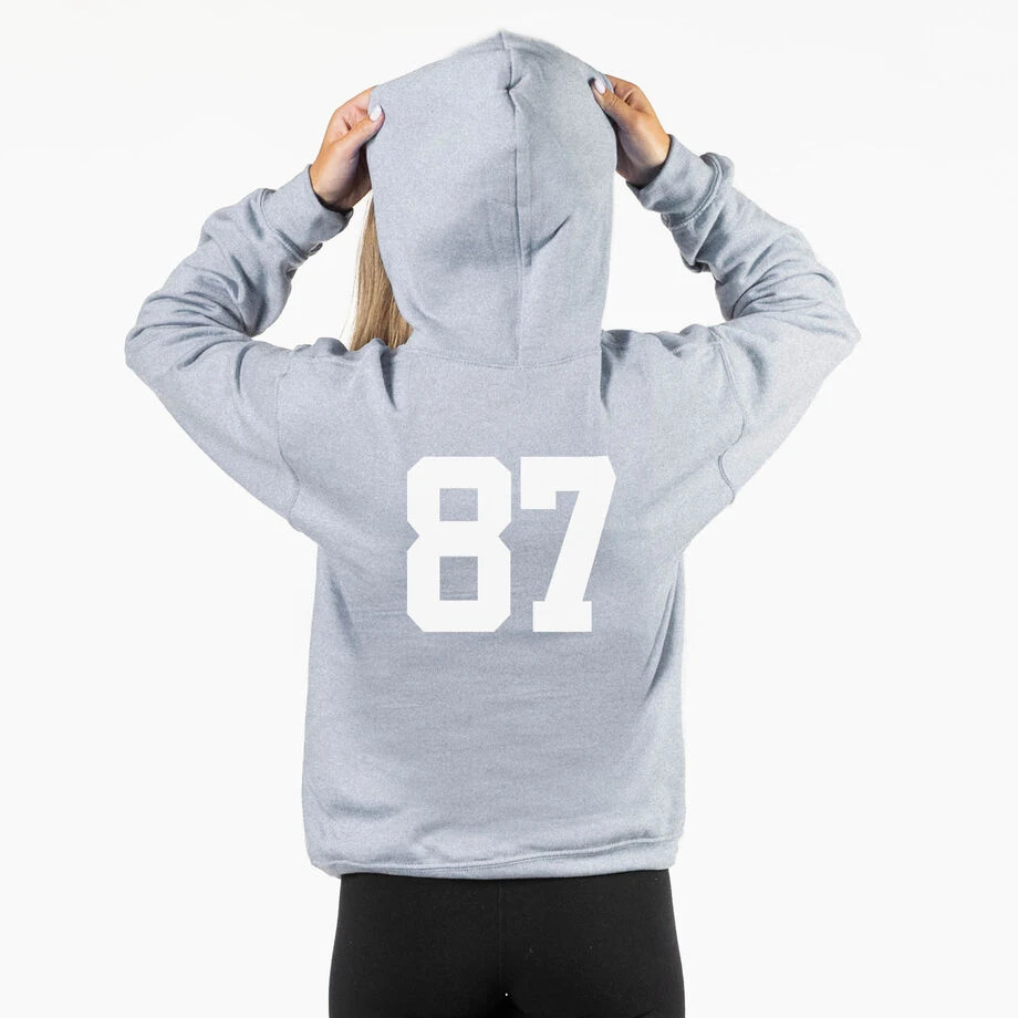 Girls Lacrosse Hooded Sweatshirt - Neon Lax Girl 3 Girls Lacrosse Hooded Sweatshirt - Neon Lax Girl - Image 3