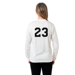 Girls Lacrosse Long Sleeve Performance Tee - Lax Cruiser -Sport Play Mode LSTECH F WHITE NUMBER