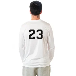 Soccer Long Sleeve Performance Tee - Guys Soccer Land That We Love -Sport Play Mode LSTECH M WHITE NUMBER 7