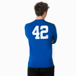 Guys Lacrosse Tshirt Long Sleeve - Chillax Cruiser 5 Guys Lacrosse Tshirt Long Sleeve - Chillax Cruiser -Sport Play Mode MALE ROYAL LSTEE NUMBER 1