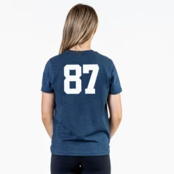 Girls Lacrosse Short Sleeve T-Shirt - Lax Girl Life 5 Girls Lacrosse Short Sleeve T-Shirt - Lax Girl Life -Sport Play Mode NAVY BACK GIRLS NUMBER 1