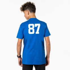 Hockey T-Shirt Short Sleeve - USA Hockey -Sport Play Mode ROYAL BACK BOYS NUMBER 1