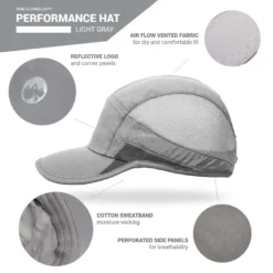 RunTechnology® Performance Hat - Light Gray -Sport Play Mode TR 44313 details