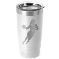 Basketball 20 Oz. Double Insulated Tumbler - Girl Player