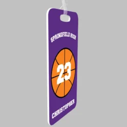 Basketball Bag/Luggage Tag - Basketball Team Ball 7 Basketball Bag/Luggage Tag - Basketball Team Ball -Sport Play Mode bk 02083 PURPLE ALLPROFILE