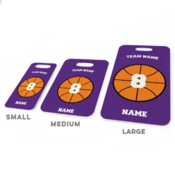 Basketball Bag/Luggage Tag - Basketball Team Ball 6 Basketball Bag/Luggage Tag - Basketball Team Ball -Sport Play Mode bk 02083 PURPLE ALLSIZES