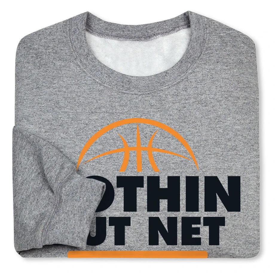 Basketball Crewneck Sweatshirt - Nothing But Net 5 Basketball Crewneck Sweatshirt - Nothing But Net - Image 5