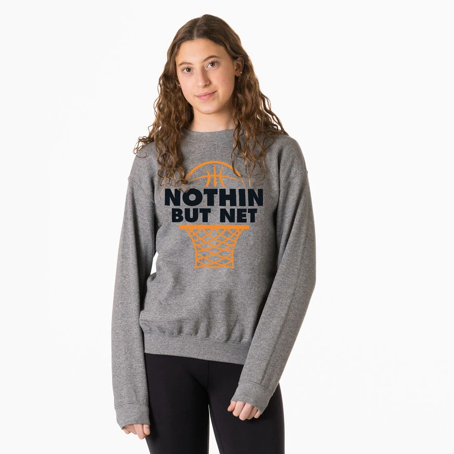 Basketball Crewneck Sweatshirt - Nothing But Net 3 Basketball Crewneck Sweatshirt - Nothing But Net - Image 3