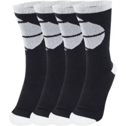 Basketball Woven Mid-Calf Sock Set - Ball Wrap (Black/White) -Sport Play Mode bk 02326 4