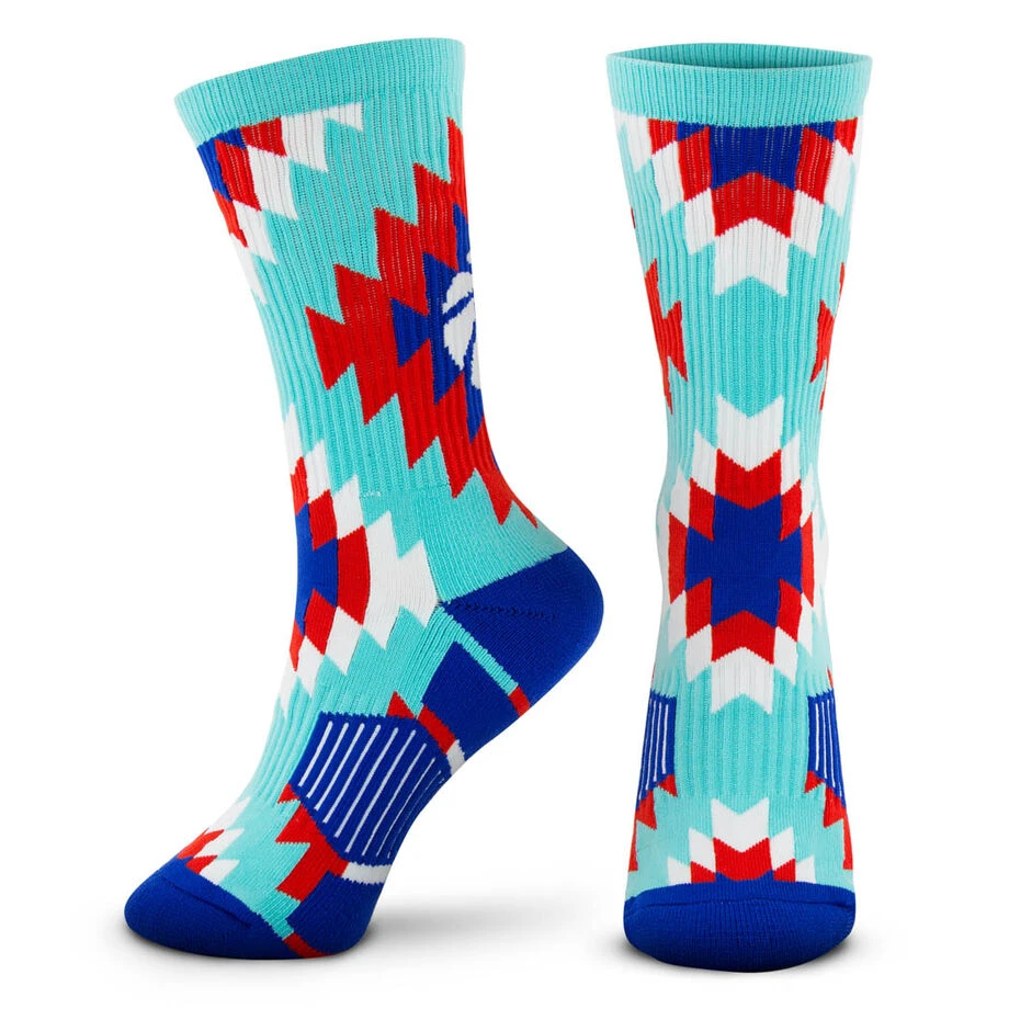Basketball Woven Mid-Calf Sock Set - Aztec Trio 2 Basketball Woven Mid-Calf Sock Set - Aztec Trio - Image 2