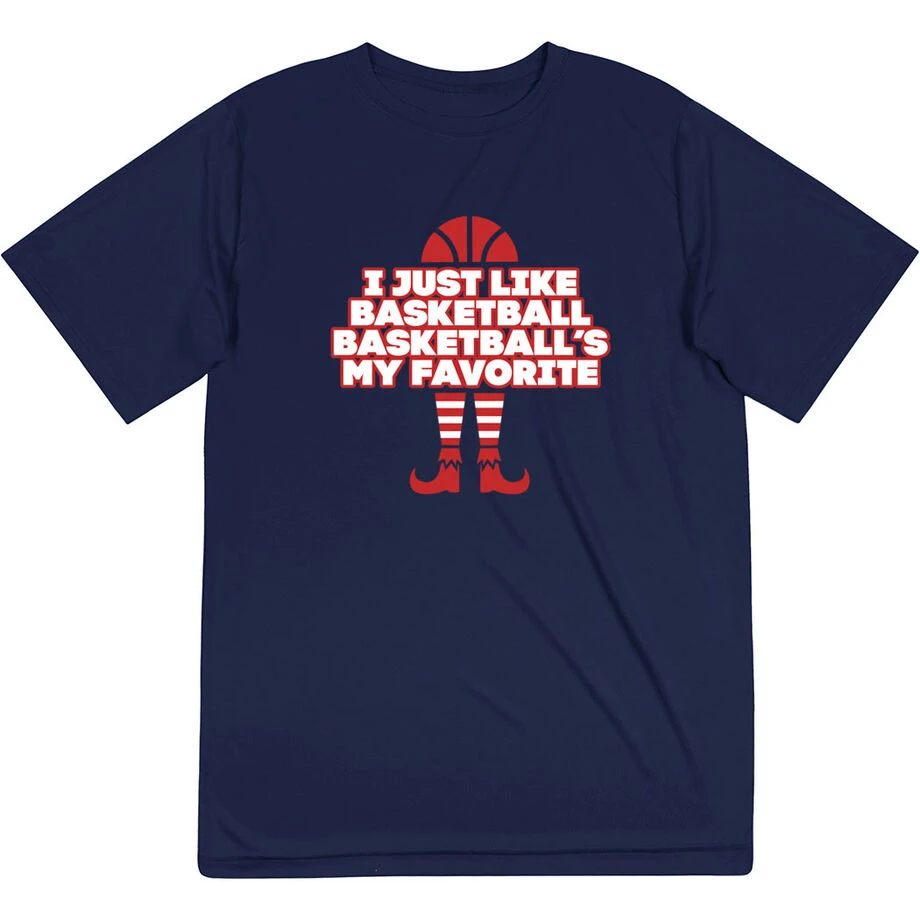 Basketball Short Sleeve Performance Tee - Basketball's My Favorite 1 Basketball Short Sleeve Performance Tee - Basketball's My Favorite