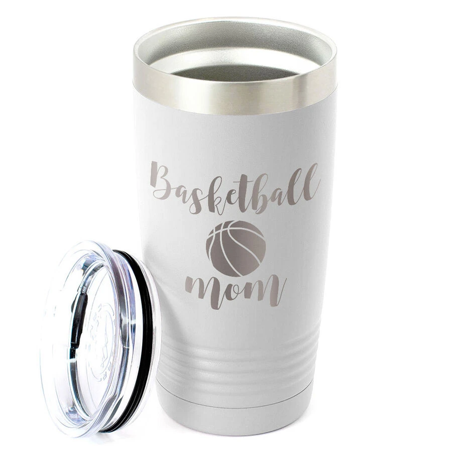 Basketball 20oz. Double Insulated Tumbler - Basketball Mom 2 Basketball 20oz. Double Insulated Tumbler - Basketball Mom - Image 2