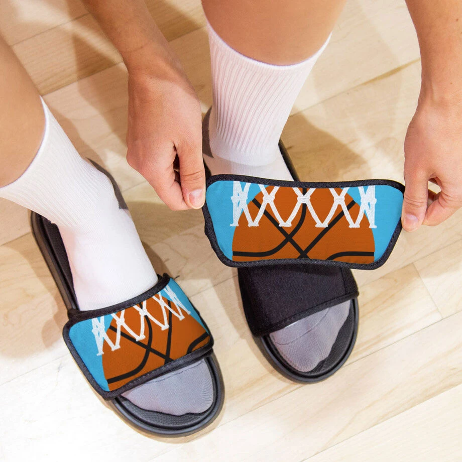 Basketball Repwell® Sandal Straps - Ball In Net 3 Basketball Repwell® Sandal Straps - Ball In Net - Image 3
