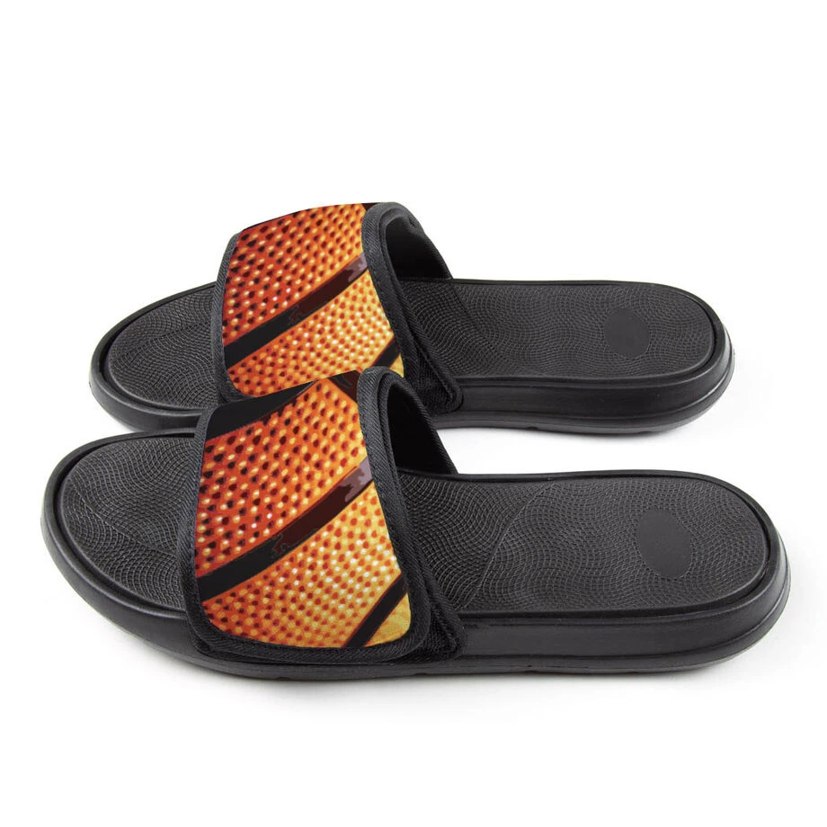 Basketball Repwell® Slide Sandals - Basketball Texture 4 Basketball Repwell® Slide Sandals - Basketball Texture - Image 4