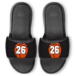 Basketball Repwell® Slide Sandals - Basketball With Number