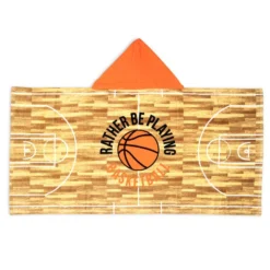Basketball Hooded Towel - Rather Be Playing Basketball