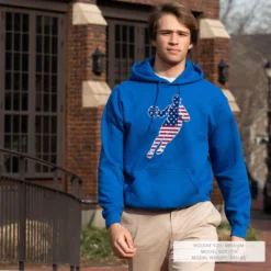 Basketball Hooded Sweatshirt - Basketball Stars And Stripes Player 11 Basketball Hooded Sweatshirt - Basketball Stars And Stripes Player -Sport Play Mode bk 02631 ROYAL LIFESTYLE MALE