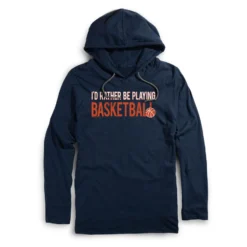 Men's Basketball Lightweight Hoodie - I'd Rather Be Playing Basketball