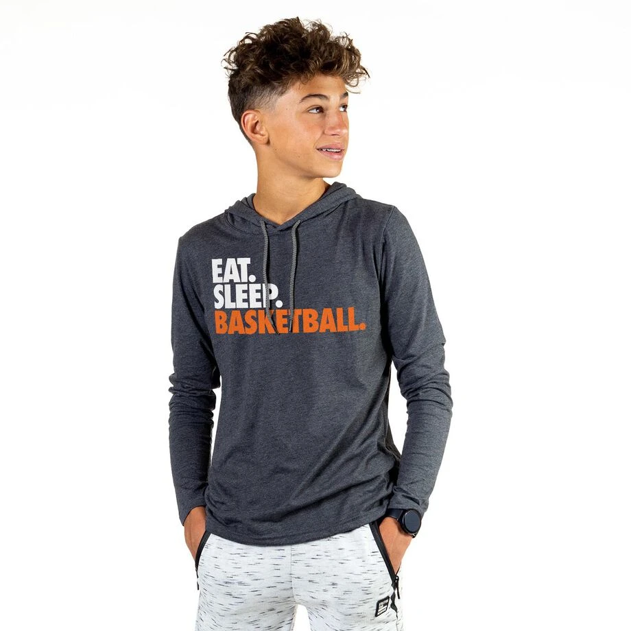 Men's Basketball Lightweight Hoodie - Eat Sleep Basketball 2 Men's Basketball Lightweight Hoodie - Eat Sleep Basketball - Image 2