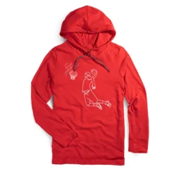 Men's Basketball Lightweight Hoodie - Basketball Player Sketch