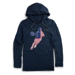 Men's Basketball Lightweight Hoodie - Basketball Stars And Stripes Player