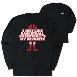 Basketball Tshirt Long Sleeve - Basketball's My Favorite (Back Design)