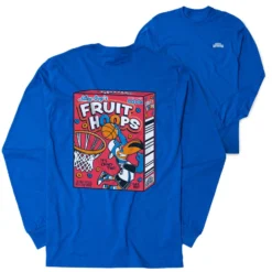 Basketball Tshirt Long Sleeve - Fruit Hoops (Back Design)
