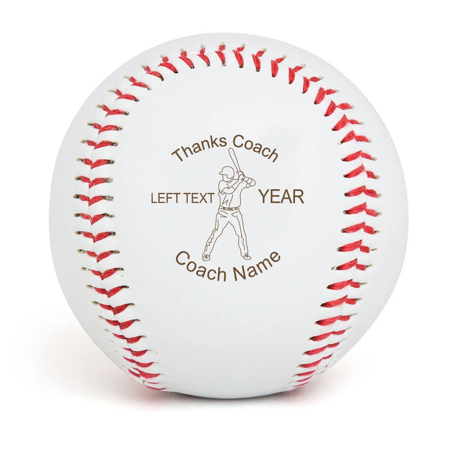 Baseball Thanks Coach Player Laser Engraved Baseball 2 Baseball Thanks Coach Player Laser Engraved Baseball - Image 2