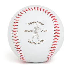 Baseball Thanks Coach Player Laser Engraved Baseball