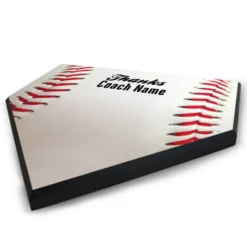 Baseball Personalized Thanks Coach Baseball Home Plate Plaque -Sport Play Mode bs 01350 ANGLE