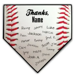 Baseball Personalized Thanks Coach Baseball Home Plate Plaque -Sport Play Mode bs 01350 EXAMPLE2