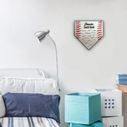 Baseball Personalized Thanks Coach Baseball Home Plate Plaque -Sport Play Mode bs 01350 ROOM