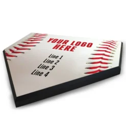 Baseball Your Logo Home Plate Plaque 7 Baseball Your Logo Home Plate Plaque -Sport Play Mode bs 01351 BLACK ANGLE