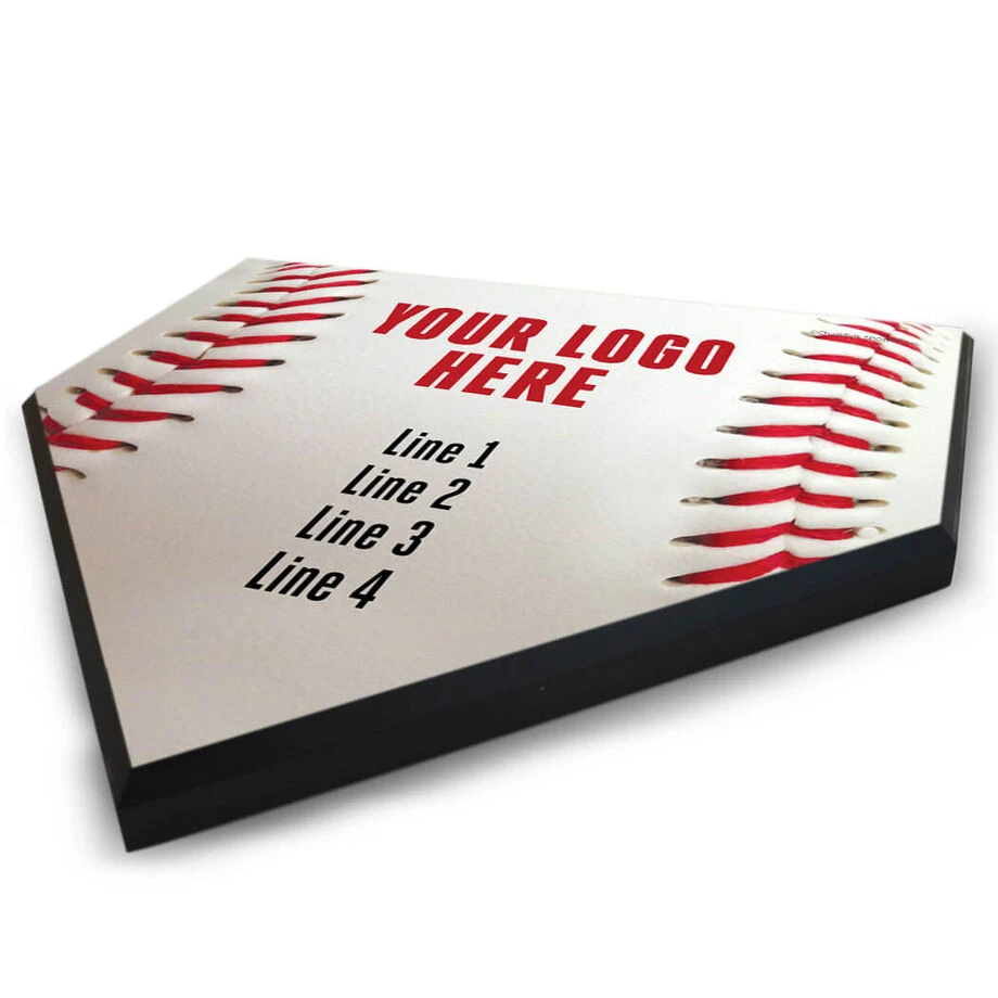 Baseball Your Logo Home Plate Plaque 4 Baseball Your Logo Home Plate Plaque - Image 4