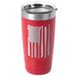 Baseball 20 Oz. Double Insulated Tumbler - Flag