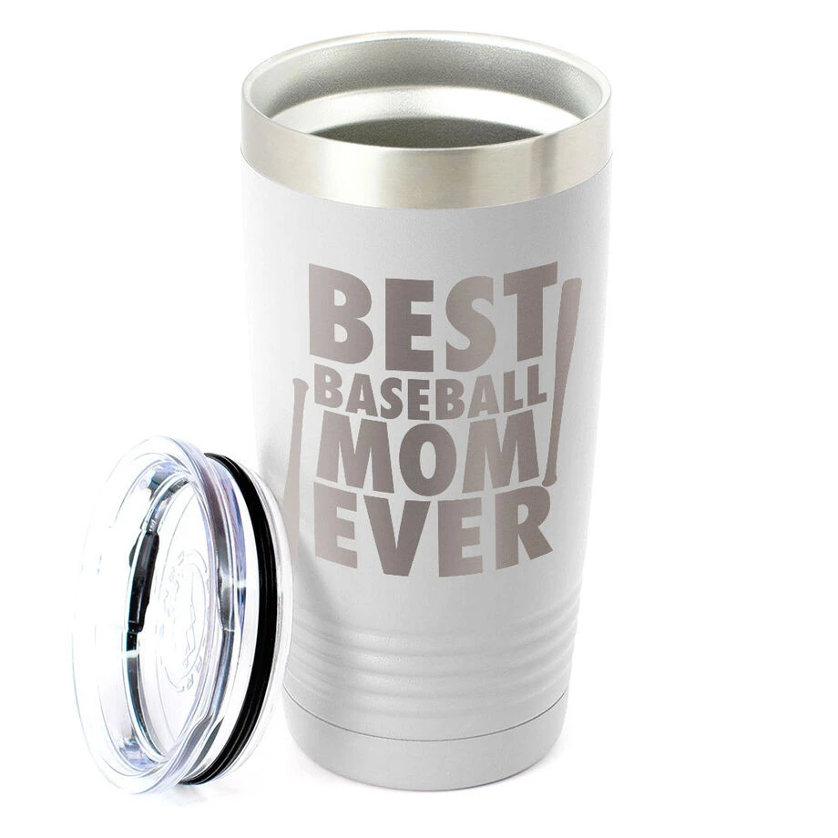 Baseball 20 Oz. Double Insulated Tumbler - Best Mom Ever 2 Baseball 20 Oz. Double Insulated Tumbler - Best Mom Ever - Image 2