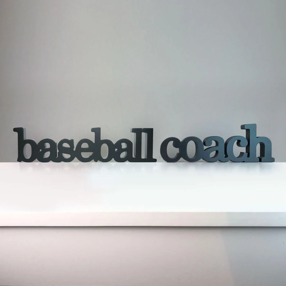 Baseball Coach Wood Words Ready To Autograph 2 Baseball Coach Wood Words Ready To Autograph - Image 2